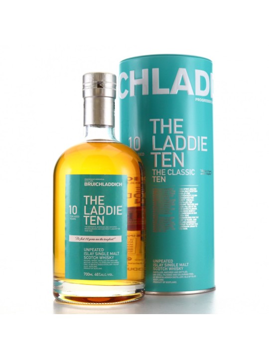 BRUICHLADDICH THE LADDIE TEN 10 Y.O. ISLAY SINGLE MALT SCOTCH WHISKY, "THE FIRST 10 YEARS ARE THE TOUGHEST"