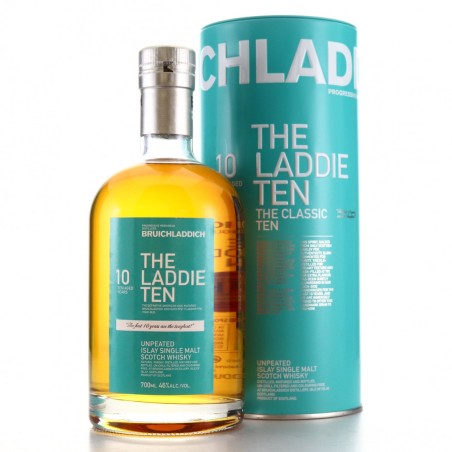 BRUICHLADDICH THE LADDIE TEN 10 Y.O. ISLAY SINGLE MALT SCOTCH WHISKY, "THE FIRST 10 YEARS ARE THE TOUGHEST"