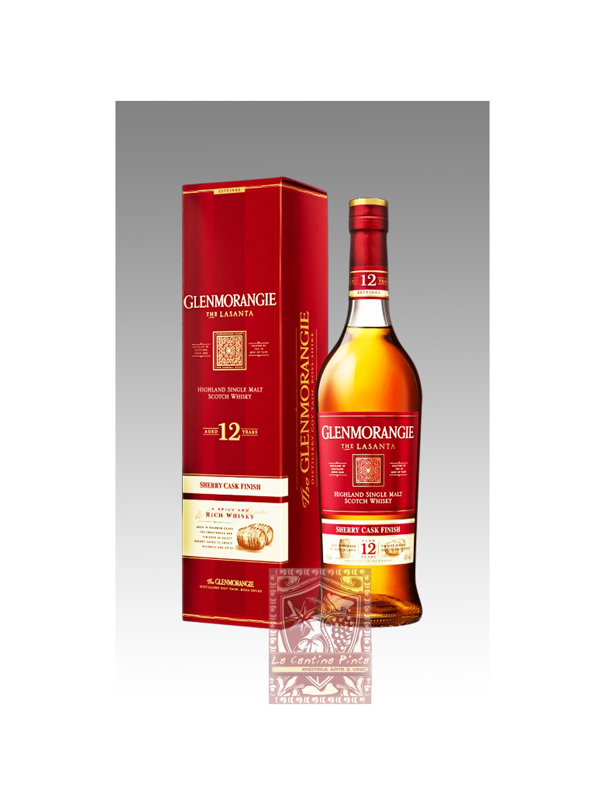 WHISKY GLENMORANGIE HIGHLAND SINGLE MALT LASANTA SHERRY WOOD FINISH