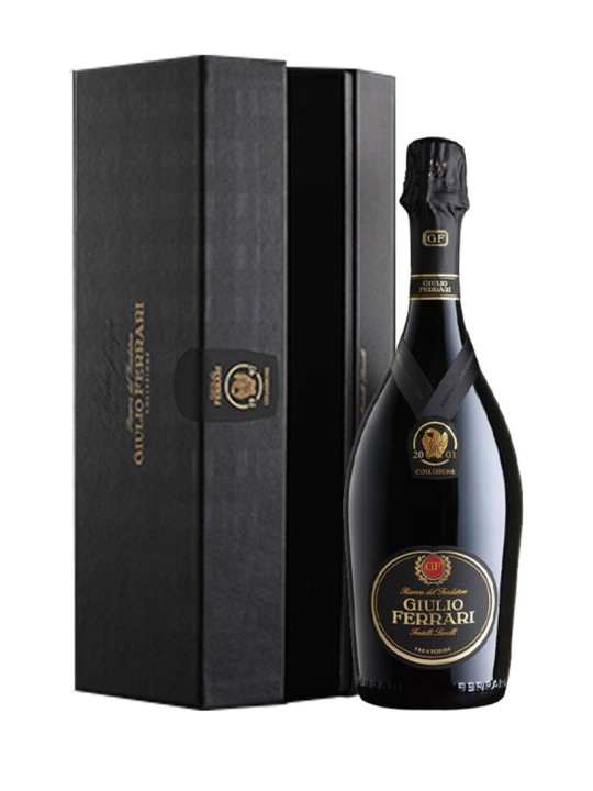 GIULIO FERRARI RISERVA DEL FONDATORE 2001 MAGNUM 1,5 LT. COLLEZIONE IN  CASSETTA DA 1 BOTTIGLIA IN ROVERE  - FERRARI