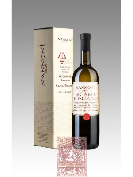 ACQUAVITE STRAVECCHIA DA VINACCIE DI BRUNELLO RISERVA  DA SIGARO TOSCANO - NANNONI