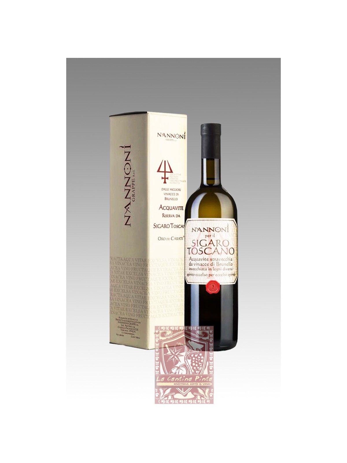 ACQUAVITE STRAVECCHIA DA VINACCIE DI BRUNELLO RISERVA  DA SIGARO TOSCANO - NANNONI