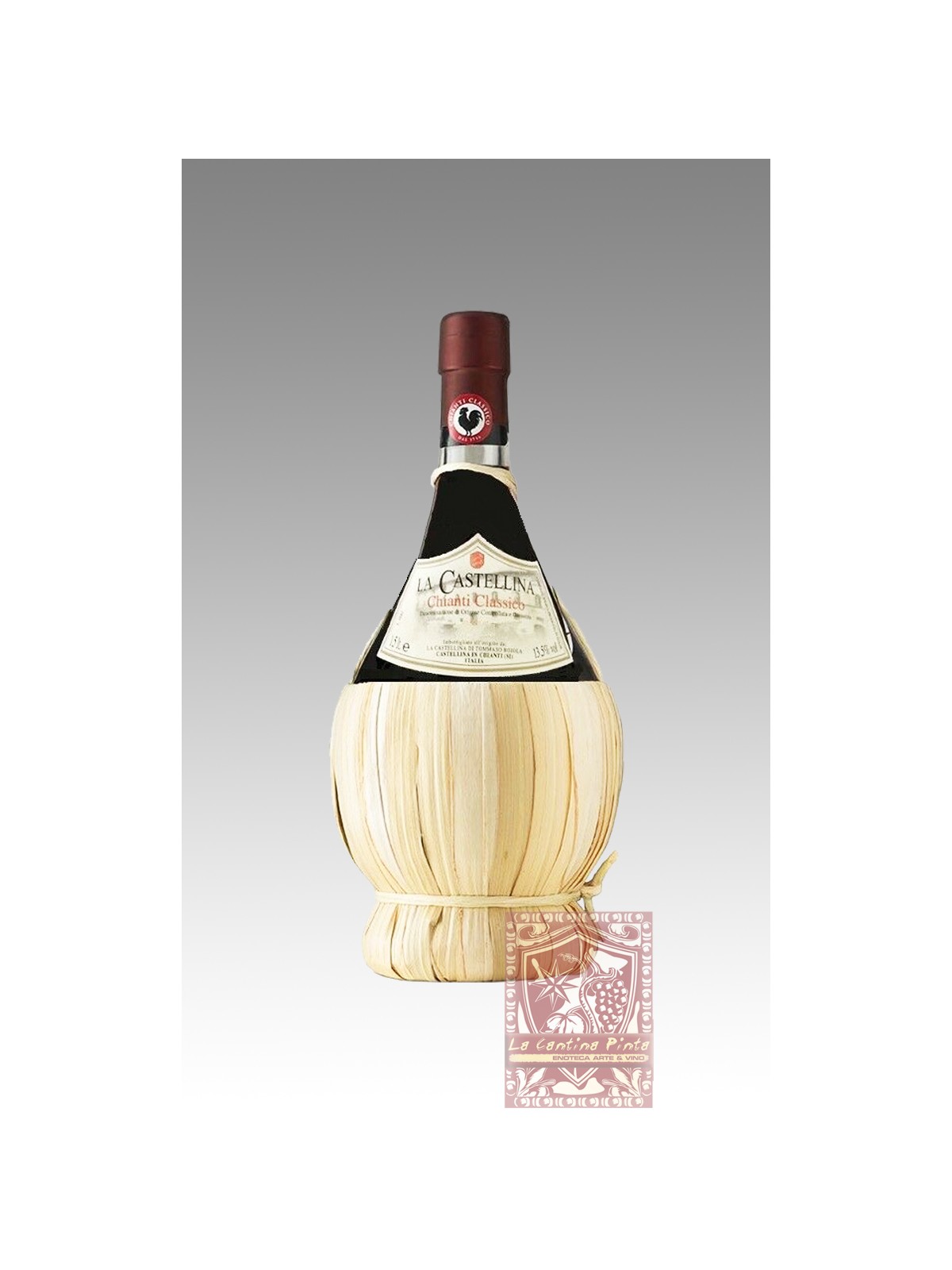 CHIANTI CLASSICO DOCG 2019 SQUARCIALUPI  LA CASTELLINA  FIASCO DA 0,5 LITRI