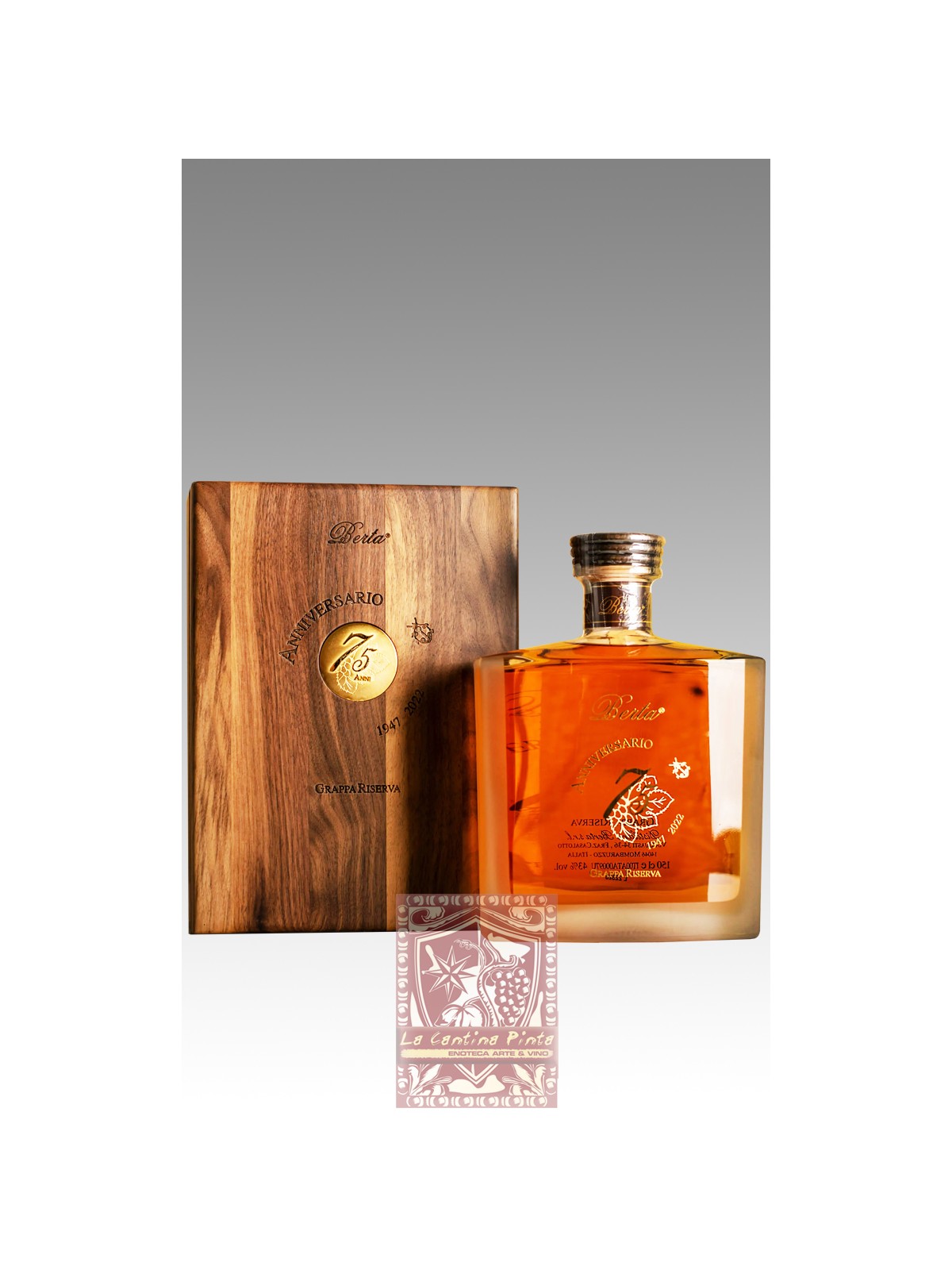GRAPPA STRAVECCHIA RISERVA 75° ANNIVERSARIO 1947/2002 BERTA MAGNUM 1,5 LT COFFRET