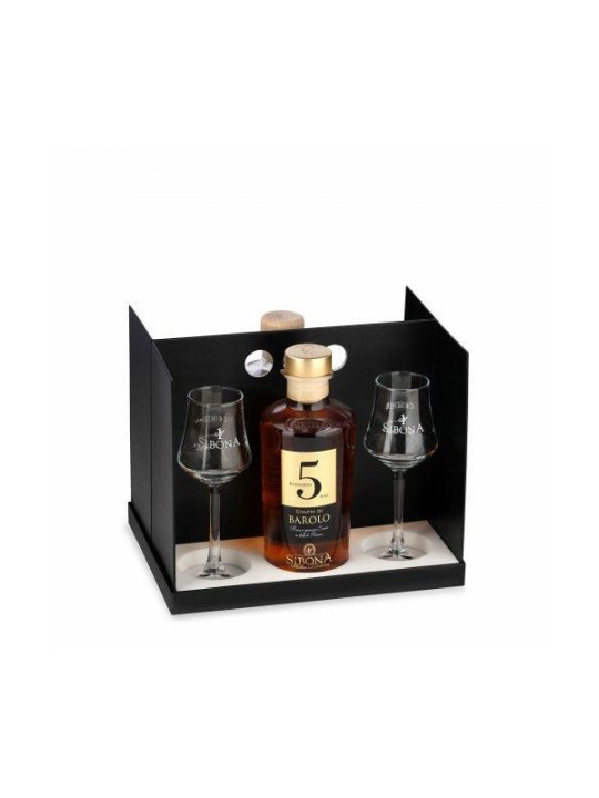 Confezione Box in Tavola (2 Bt. x50cl) con 4 bicchieri- DISTILLERIA SIBONA