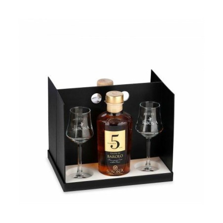 Confezione Box in Tavola (2 Bt. x50cl) con 4 bicchieri- DISTILLERIA SIBONA