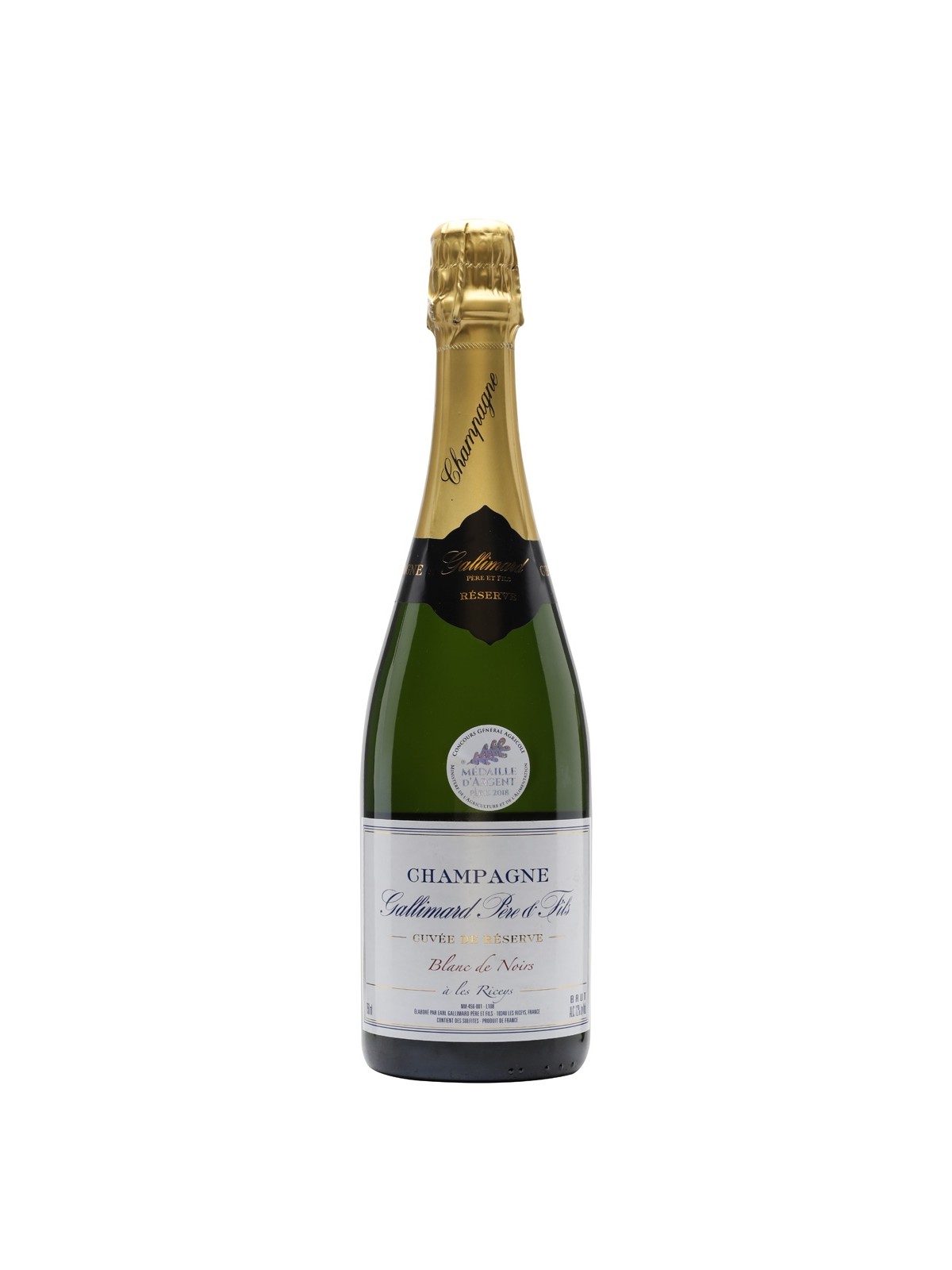 CHAMPAGNE CUVEE DE RESERVE BRUT BLANC DE NOIRS - GALLIMARD PERE & FILS