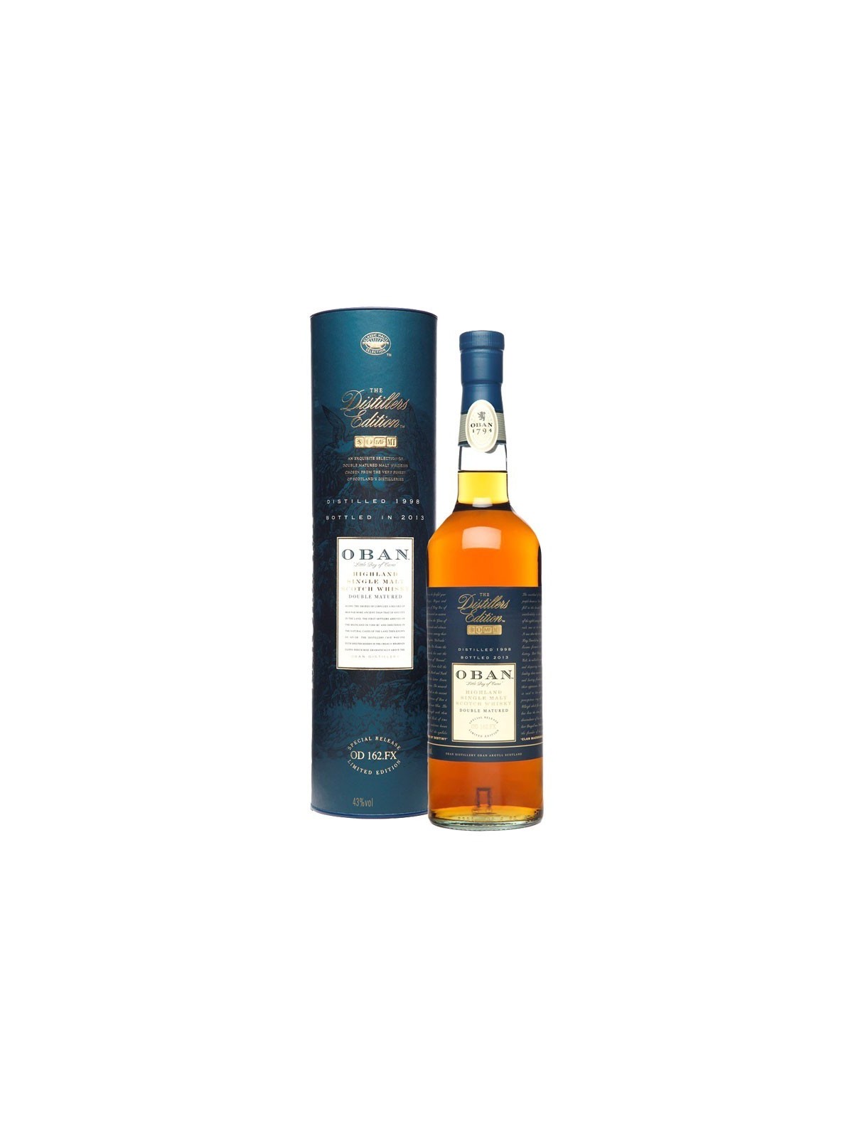 OBAN HIGHLAND SINGLE MALT SCOTCH WHISKY DISTILLERS EDITION DOUBLE MATURED SPECIAL RELEASE 2013
