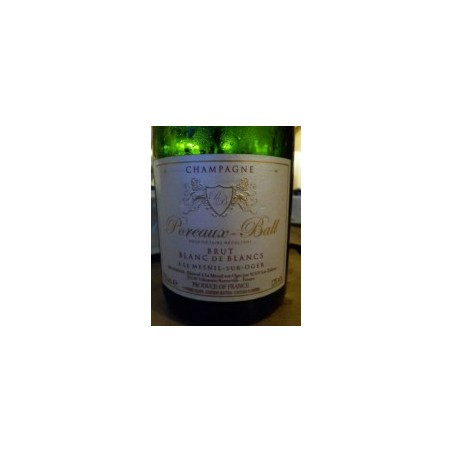 CHAMPAGNE BRUT BLANC DE BLANCS  POREAUX-BALL