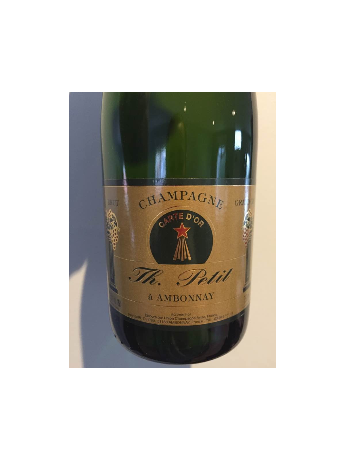 CHAMPAGNE CARTE D'OR MILLESIME 2008 GRAND CRU BRUT TH. PETIT