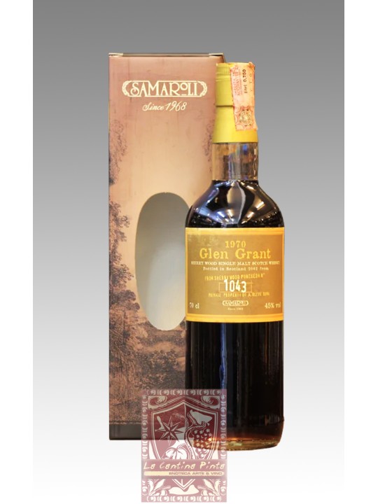 SHERRY WOOD SINGLE MALT SCOTCH WHISKY GLEN GRANT 1970 -1043  - SAMAROLI