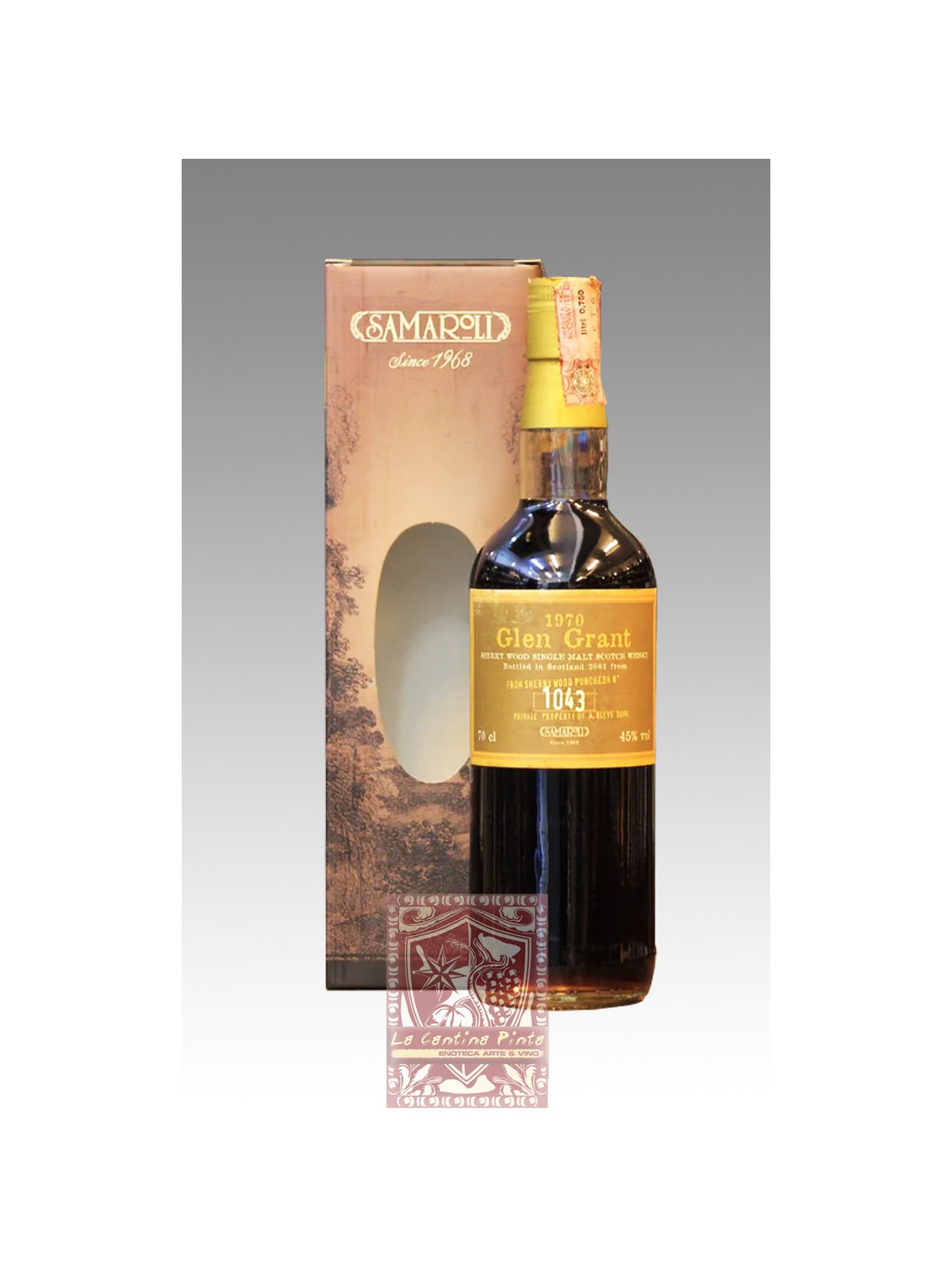 SHERRY WOOD SINGLE MALT SCOTCH WHISKY GLEN GRANT 1970 -1043  - SAMAROLI
