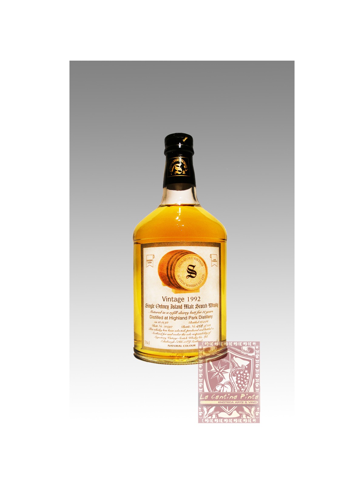 HIGHLAND PARK SINGLE ORKNEY ISLAND MALT SCOTCH WHISKY VINTAGE 1992 11 Y.O. - SIGNATORY