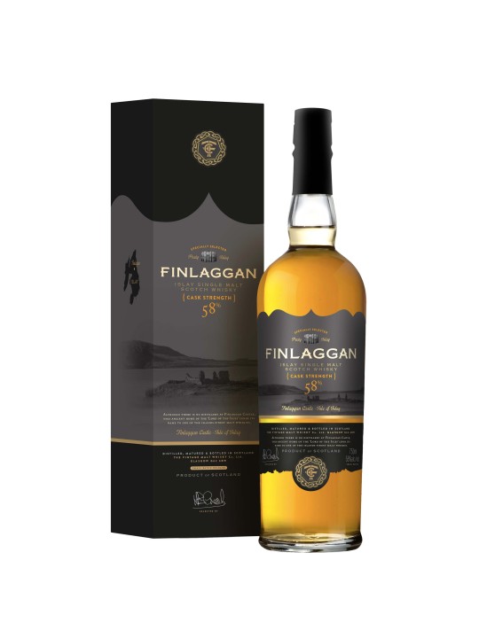 FINLAGGAN ISLAY SINGLE MALT SCOTCH WHISKY CASK STRENGTH 58°