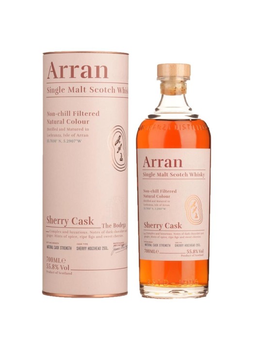  SINGLE MALT SCOTCH WHISKY ARRAN  SHERRY CASK STRENGTH THE BODEGA