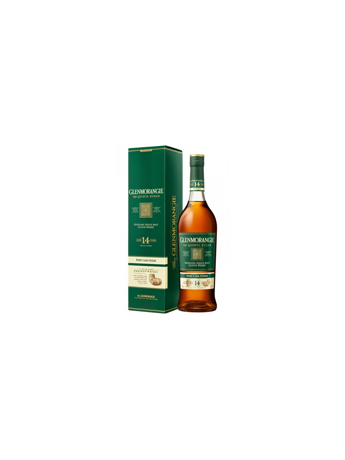 WHISKY GLENMORANGIE HIGHLAND SINGLE MALT "THE QUINTA RUBAN" PORT RUBY WOOD FINISH