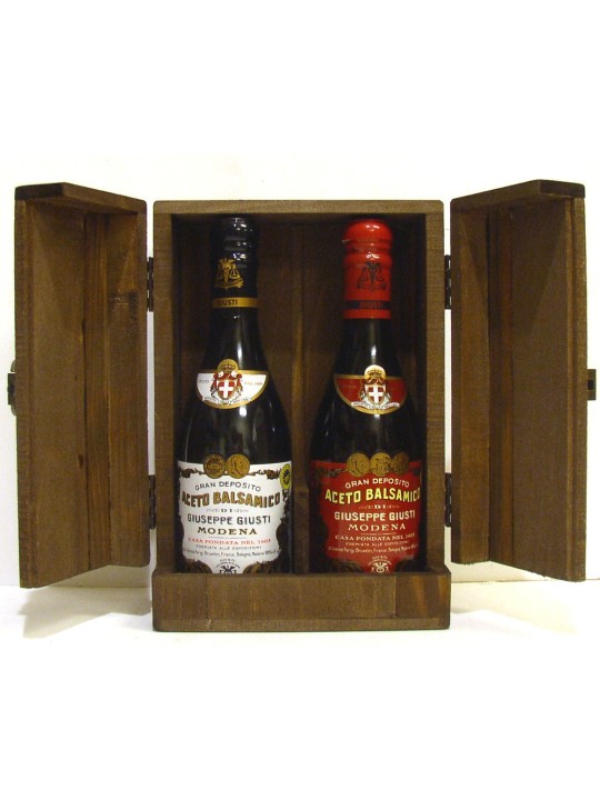 ACETO BALSAMICO DI MODENA GIUSTI DUETTO CLASSICO CON ASTUCCIO IN LEGNO