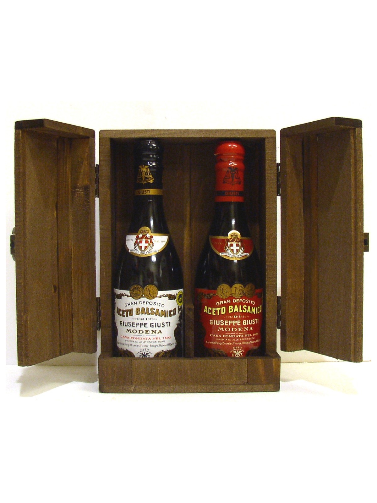 ACETO BALSAMICO DI MODENA GIUSTI DUETTO CLASSICO CON ASTUCCIO IN LEGNO