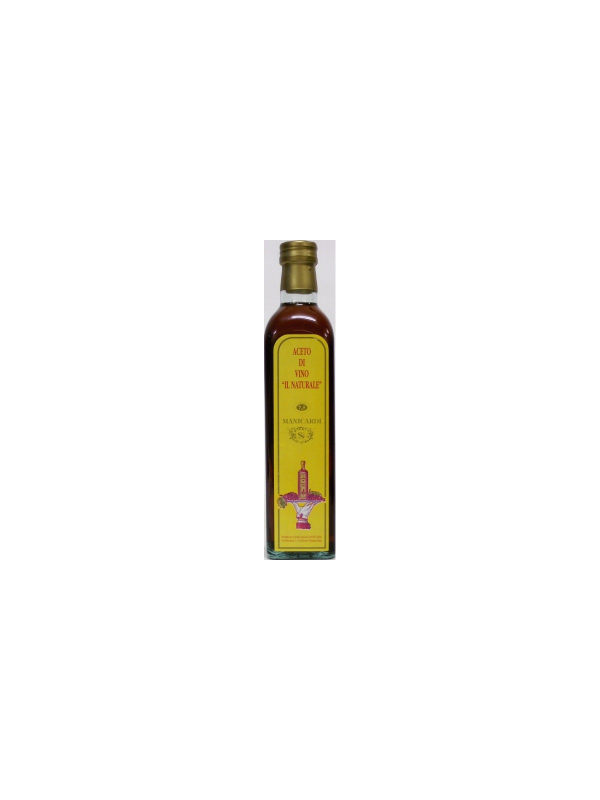 ACETO DI VINO ROSSO " IL NATURALE" 0,500 - MANICARDI