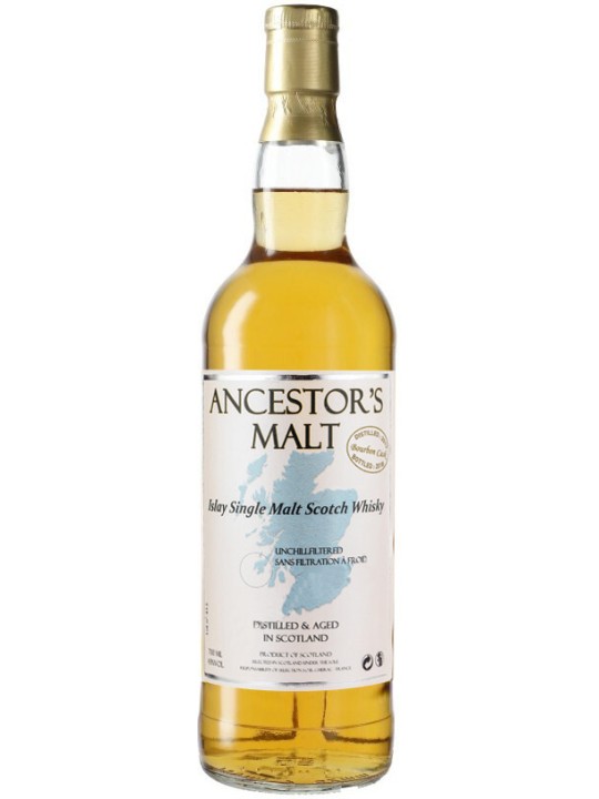 ANCESTOR'S MALT ISLAY SINGLE MALT SCOTCH  WHISKY BOURBON CASK DISTILLED: 2013 BOTTLED: 2018
