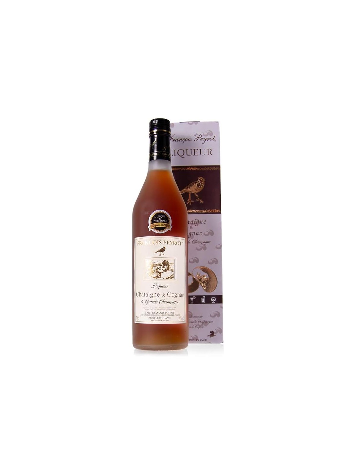 LIQUEUR CHATAIGNE & COGNAC  - FRANCOIS  PEYROT