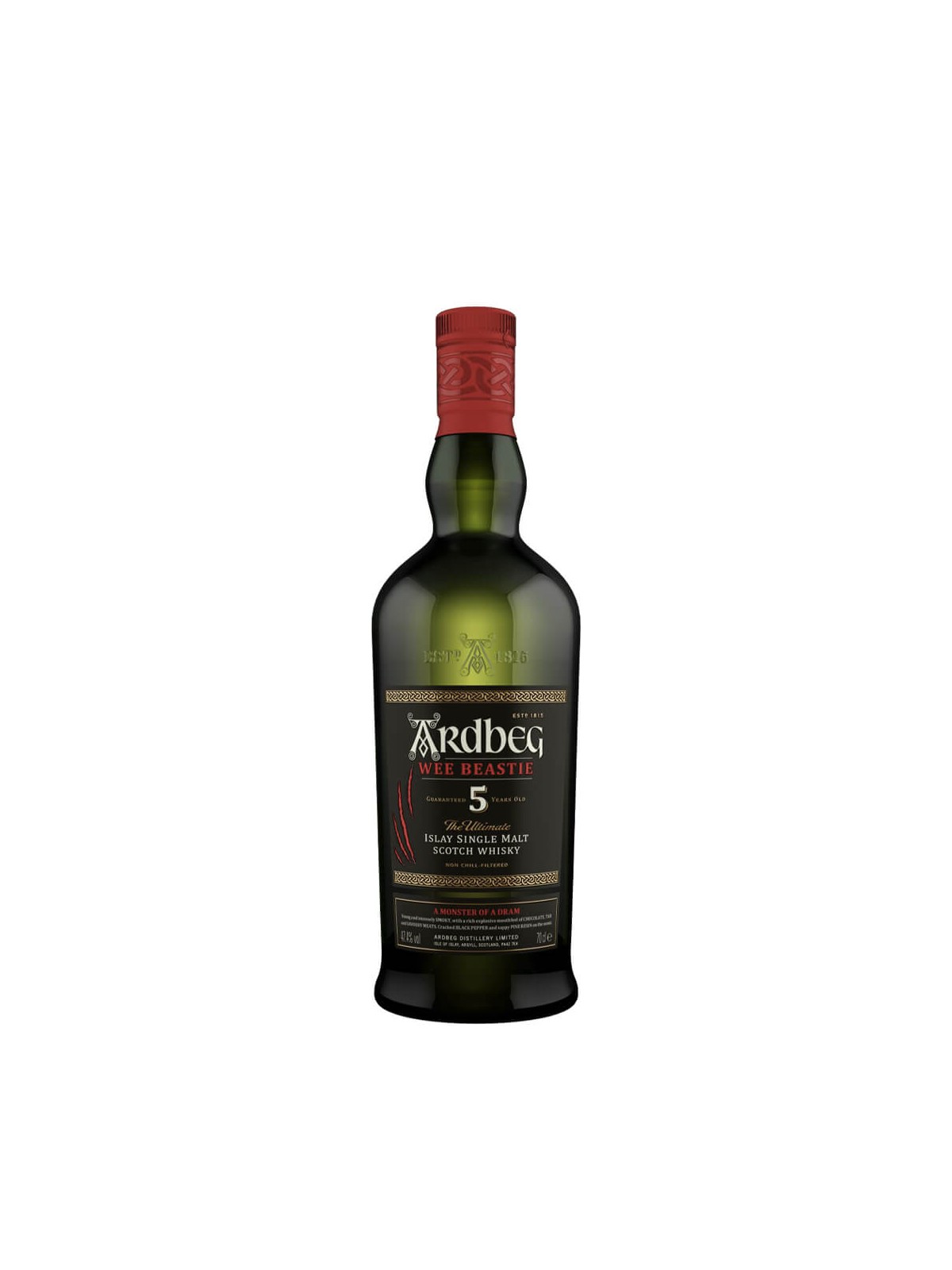 ARDBEG WEEBEASTIE 5 Y.O.THE ULTIMATE ISLAY SINGLE MALT SCOTCH WHISKY