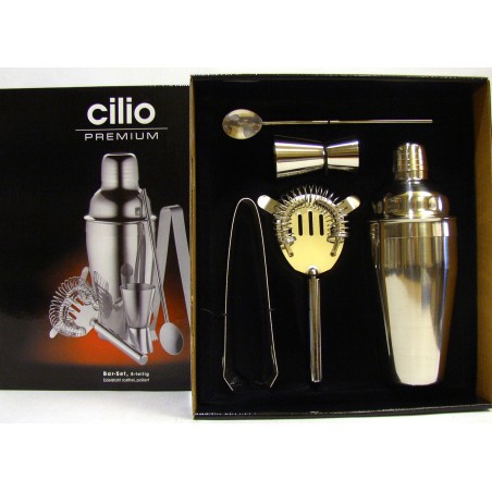 BAR-SET 5 PEZZI IN ACCIAIO INOX PER COCKTAIL - CILIO