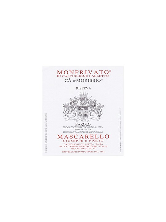 BAROLO MONPRIVATO CA' DI MOSSINO RISERVA 2014  GIUSEPPE MASCARELLO E FIGLIO