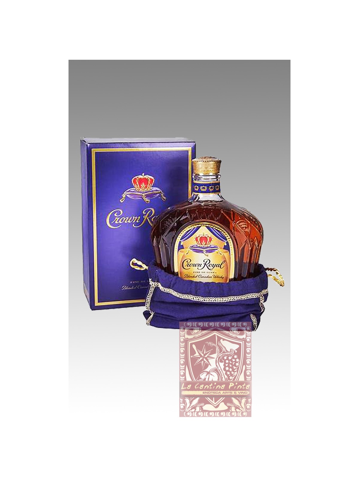 FINE DE LUXE BLENDED CANADIAN WHISKY CROWN ROYAL 197O (VINTAGE) - SEAGRAM'S CON ASTUCCIO IN TESSUTO