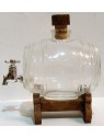 BOTTE IN VETRO CON RUBINETTO  DA 0,5 LITRI PER GRAPPA O VINSANTO