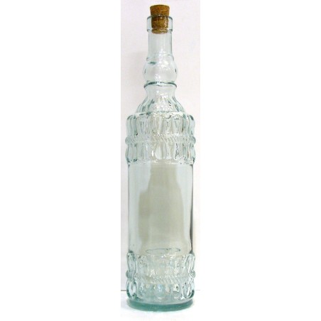 BOTTIGLIA IN VETRO  DECORATA DA 0,75 PER VINI O LIQUORI