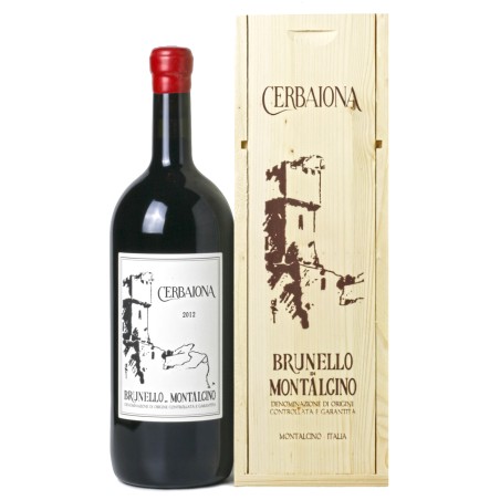 BRUNELLO DI MONTALCINO 2012 MAGNUM 1,5 LT IN CASSA DI LEGNO -  LA CERBAIONA
