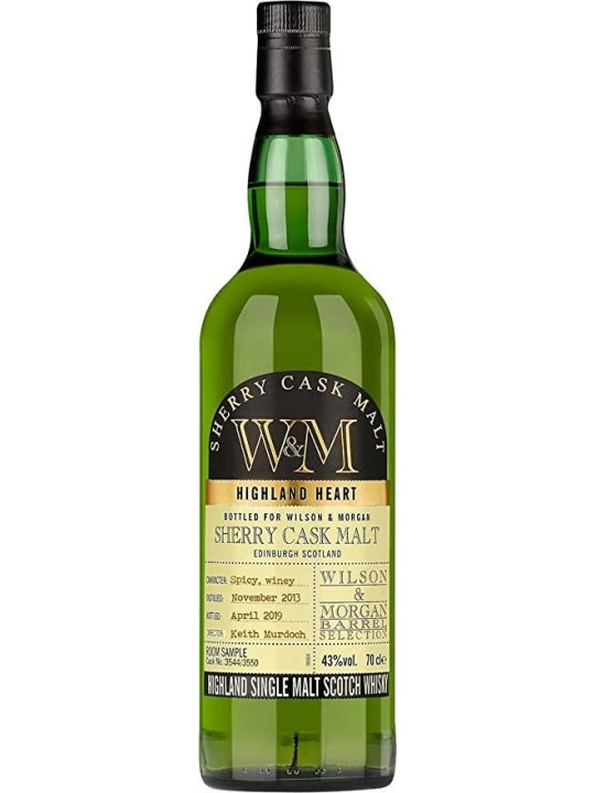 HIGHLAND SINGLE MALT WHISKY SHERRY CASK MALT - WILSON & MORGAN BARREL SELECTION