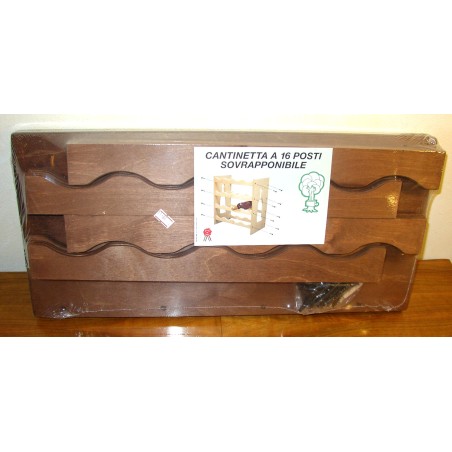 CANTINETTA DI LEGNO 16 POSTI IN KIT DI MONTAGGIO SOVRAPPONIBILE