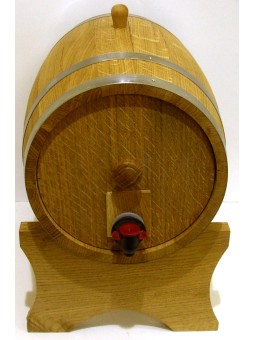 CARATELLO IN ROVERE COMPLETO DI BAG IN BOX E SUPPORTO E RUBINETTO