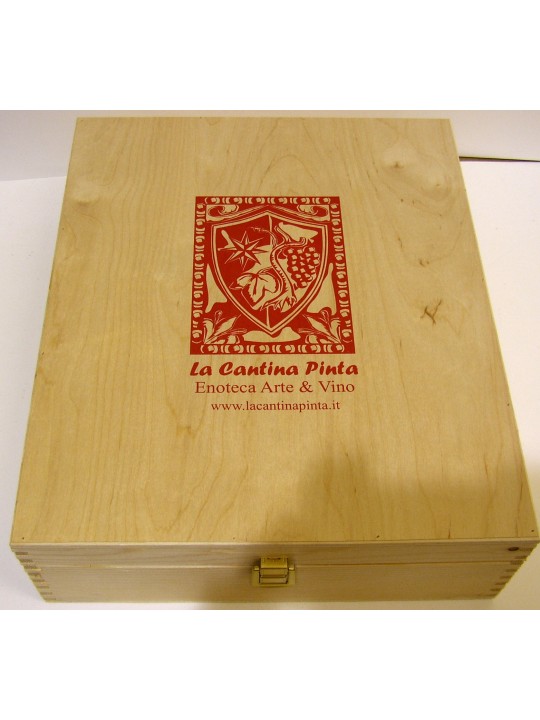 CASSETTA LEGNO CANTINA PINTA DA 3 BOTT.