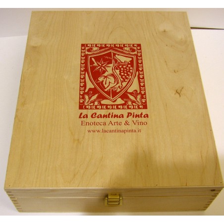 CASSETTA LEGNO CANTINA PINTA DA 3 BOTT.