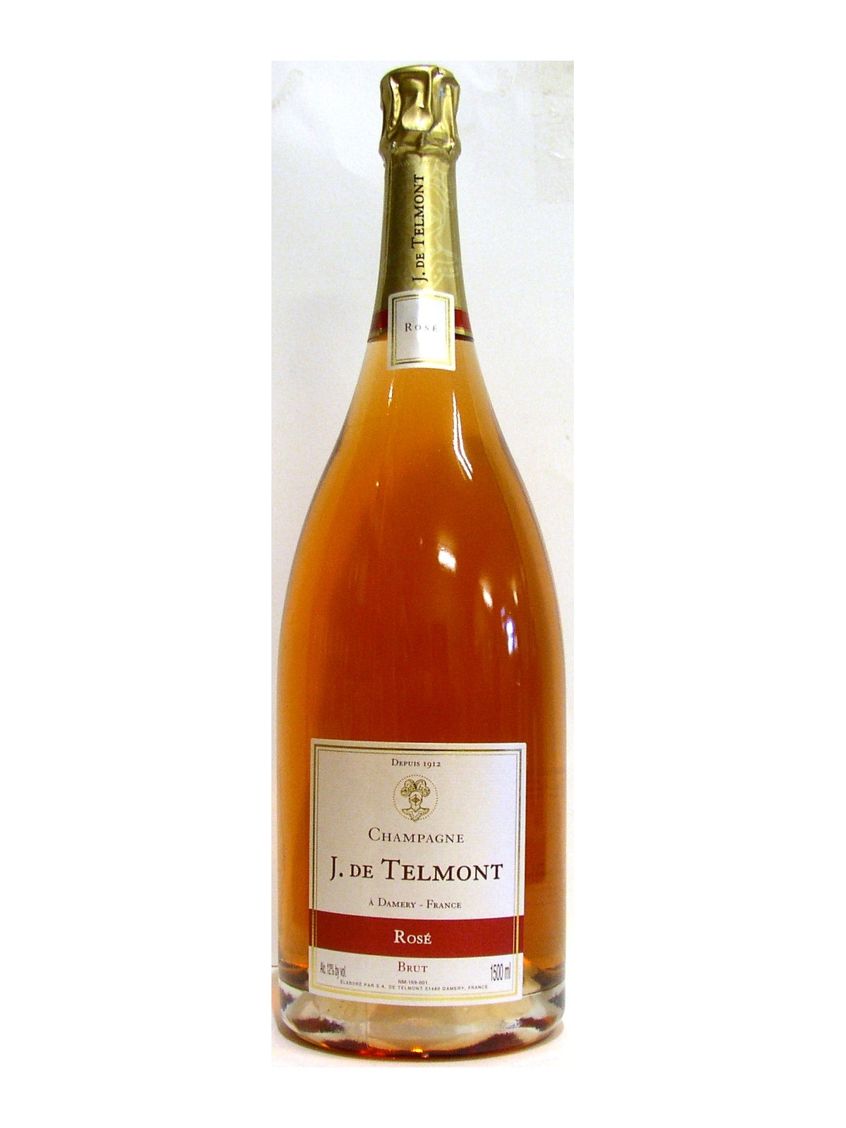 CHAMPAGNE J. DE TELMONT GRAND  ROSE' BRUT MAGNUM 1,5 LT.