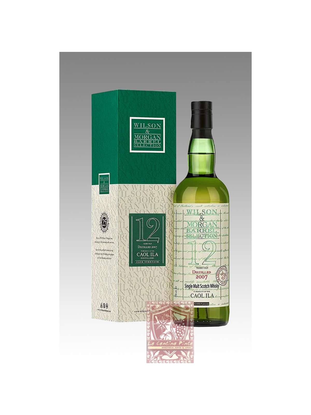 WHISKY  BARREL SELECTION WILSON & MORGAN CAOL ILA 12 Y.O. 2007 CASK STRENGTH SINGLE MALT TRADITIONAL OAK
