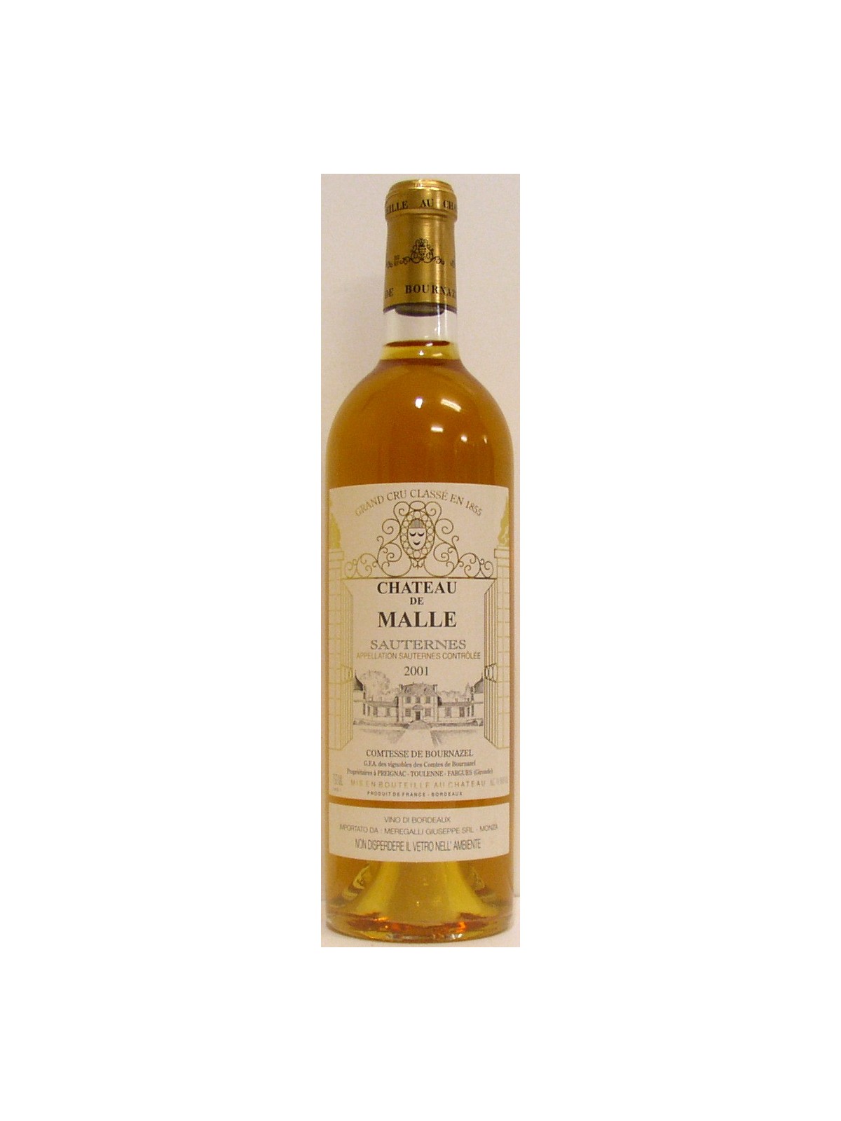 CHATEAU DE MALLE SAUTERNES 2001 - COMTESSE DE BOURNAZEL