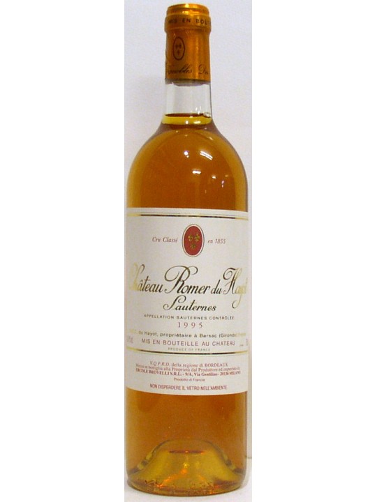 CHATEAU ROMER DU HAYOT 1995 SAUTERNES