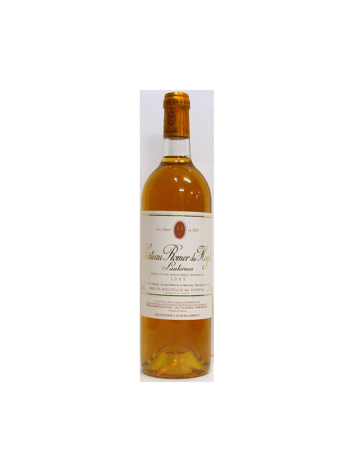 CHATEAU ROMER DU HAYOT 1995 SAUTERNES