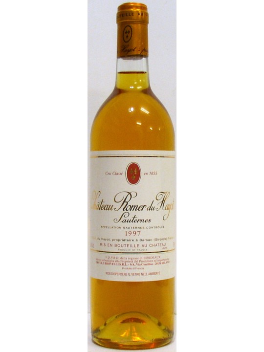 CHATEAU ROMER DU HAYOT 1997 SAUTERNES