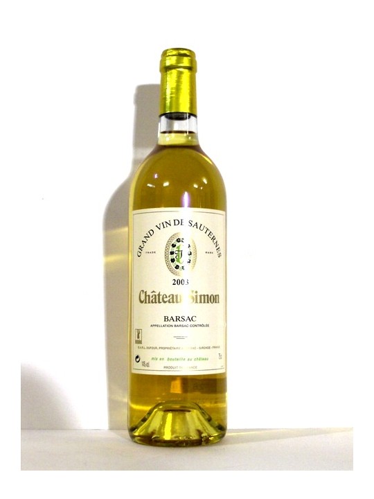 CHATEAU SIMON 2003  BARSAC, GRAND VIN  SAUTERNS