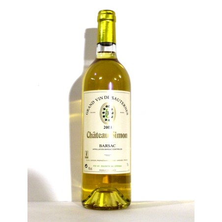 CHATEAU SIMON 2003  BARSAC, GRAND VIN  SAUTERNS