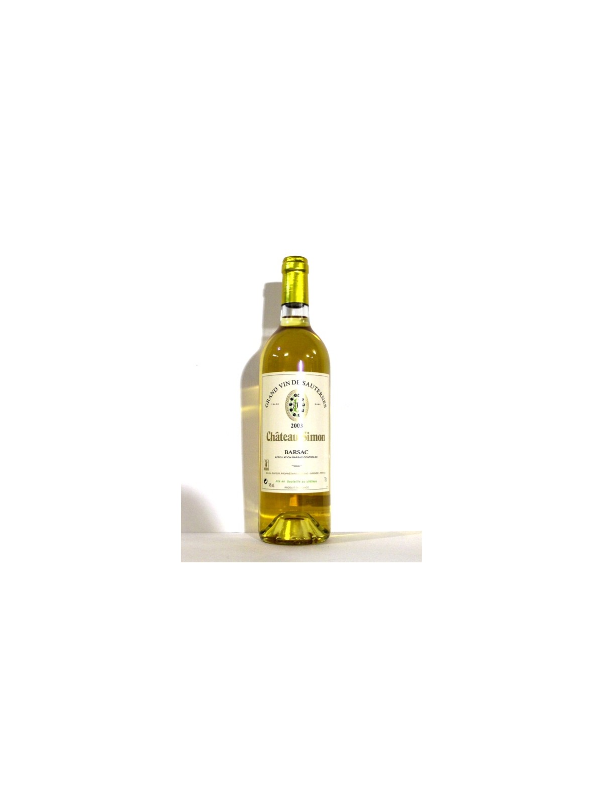 CHATEAU SIMON 2003  BARSAC, GRAND VIN  SAUTERNS