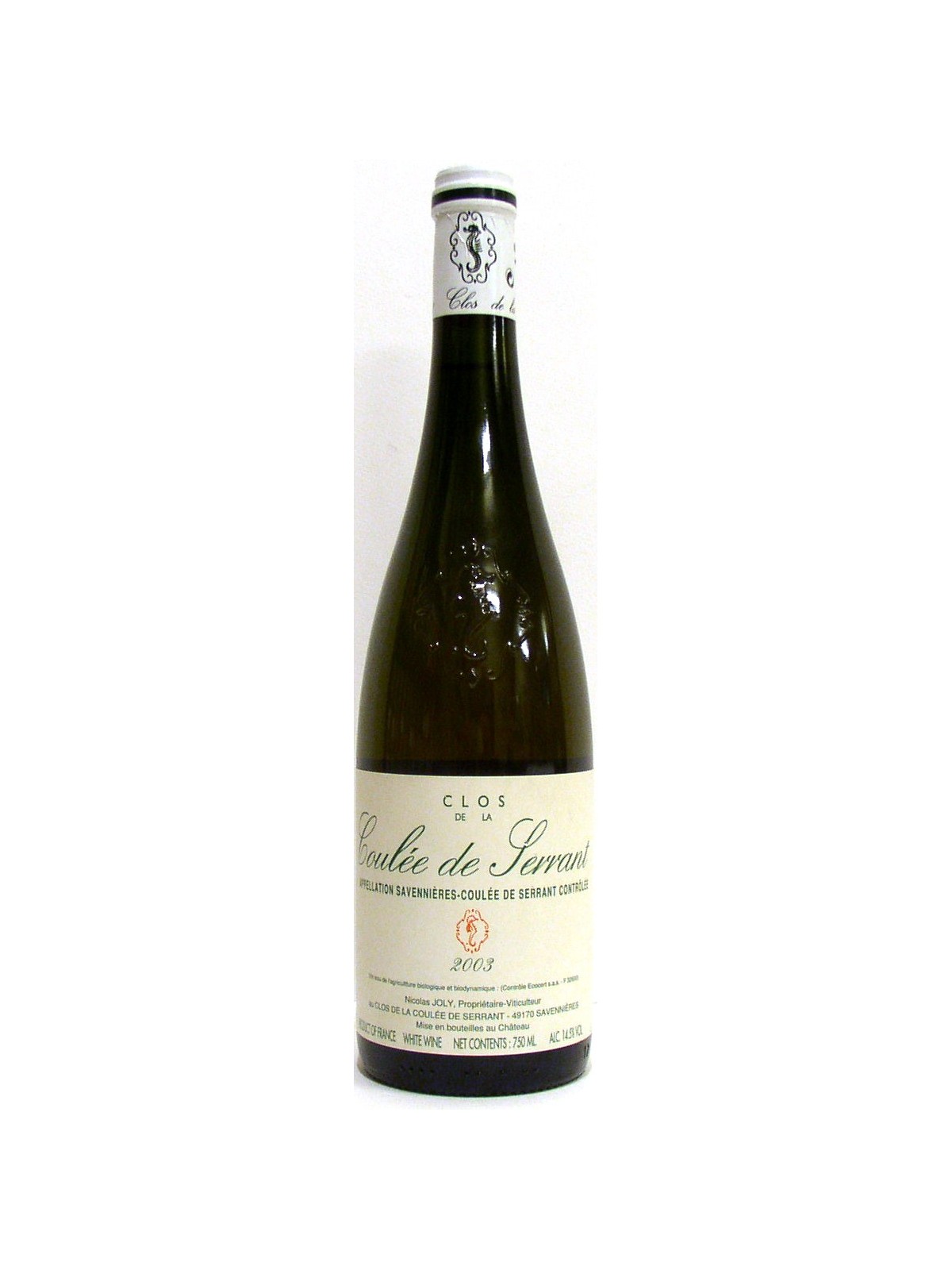 CLOS DE LA COULEE DE SERRANT 2015 - NICOLAS JOLY