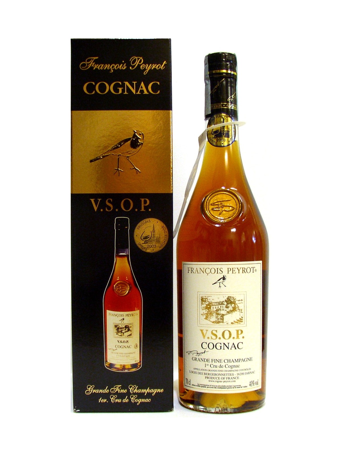 COGNAC PEYROT VSOP 1er CRU DE COGNAC GRANDE FINE CHAMPAGNE