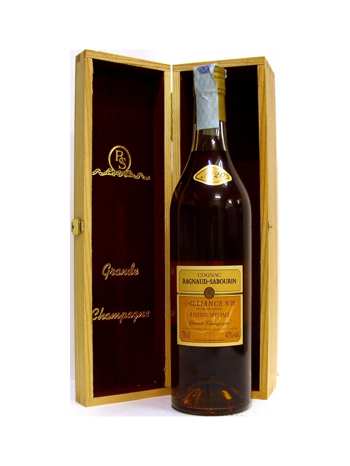 COGNAC RAGNAUD-SABOURIN ALLIANCE N.20 ANS RESERVE SPECIALE 1er CRU GRANDE CHAMPAGNE