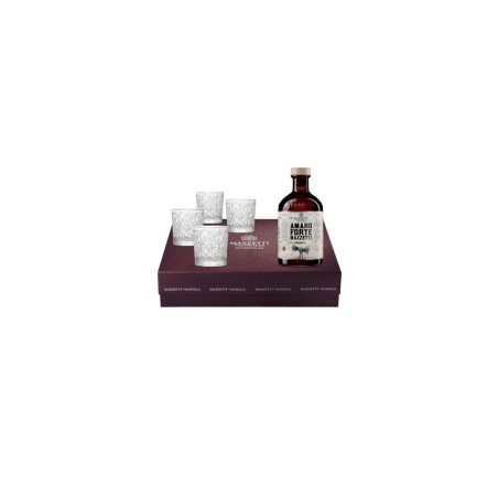 CONFEZIONE AMARO FORTE E 4 COCKTAIL TUMBLER - MAZZETTI D'ALTAVILLA